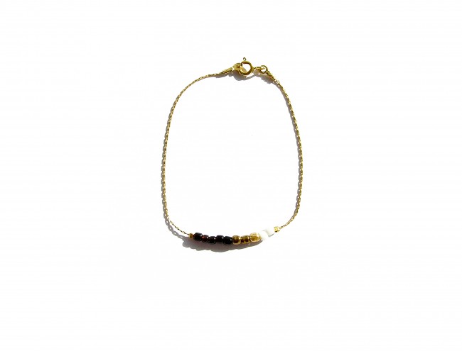 black gold beads chain bracelet