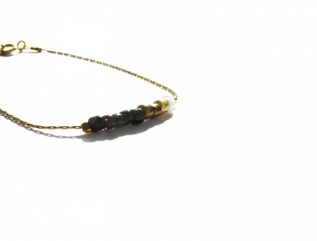 black gold beads chain bracelet