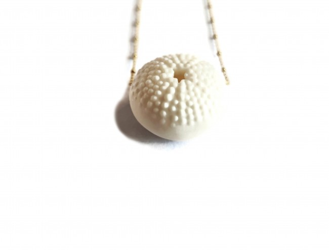 14K chain sea urchin necklace 