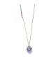 agate square gold chain necklace