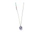 agate square gold chain necklace