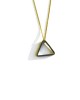 black silver triangle gold chain necklace