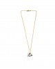 black silver triangle gold chain necklace