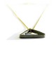 black silver triangle gold chain necklace