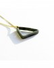 black silver triangle gold chain necklace