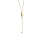 blue black crystal gold chain necklace