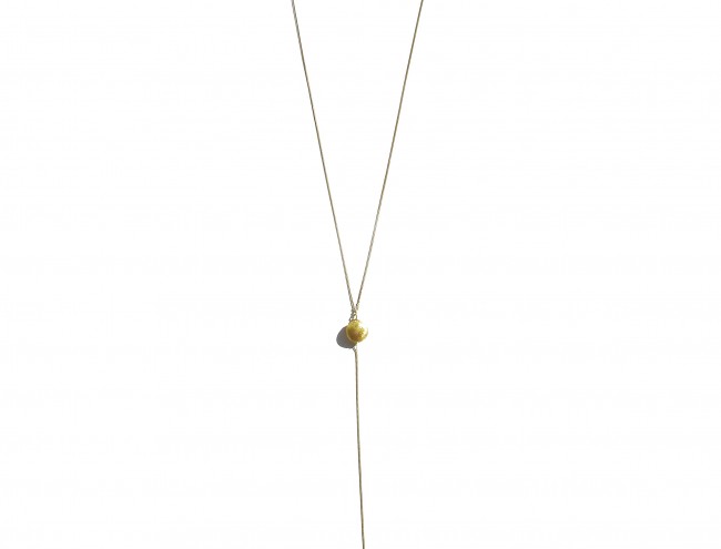 button gold plated chain necklace