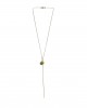 button gold plated chain necklace