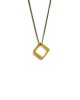 cube black silver chain necklace 