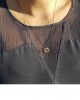 cube black silver chain necklace 