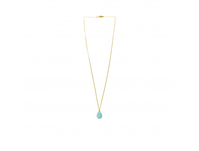 drop 14K gold chain necklace