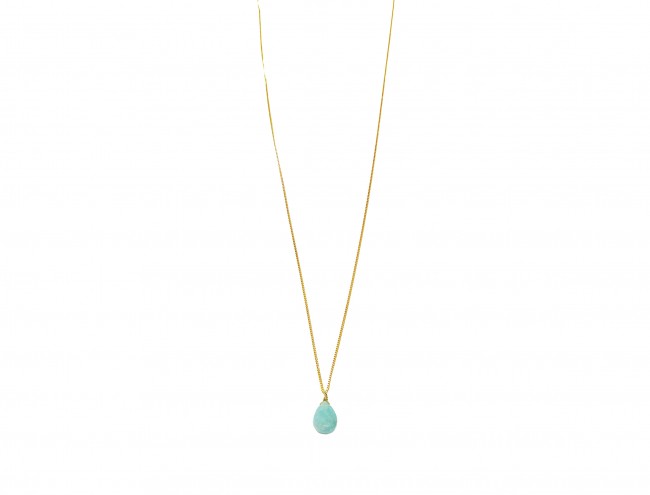 drop 14K gold chain necklace