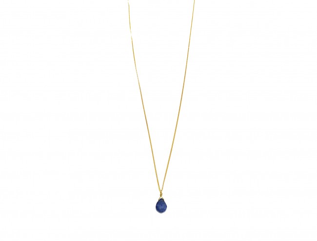 drop 14K gold chain necklace