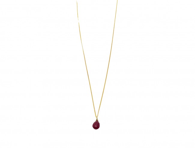 drop 14K gold chain necklace