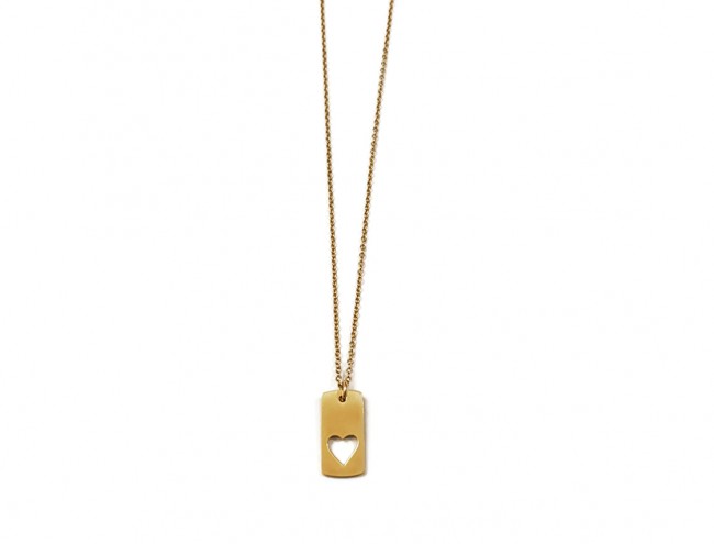 gold heart charm necklace