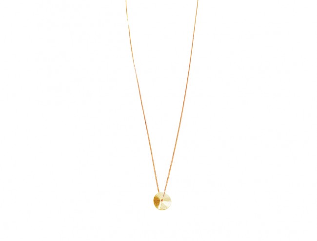 grommet gold chain necklace
