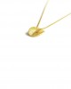 grommet gold chain necklace