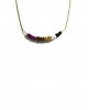 purple gold beads chain necklace