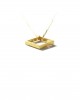 square gold chain necklace