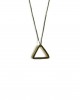 triangle black silver chain necklace 