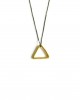 triangle black silver chain necklace 