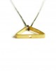 triangle black silver chain necklace 