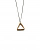 triangle black silver chain necklace 
