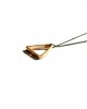triangle black silver chain necklace 