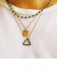 triangle gold chain necklace