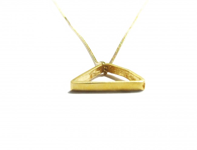 triangle gold chain necklace