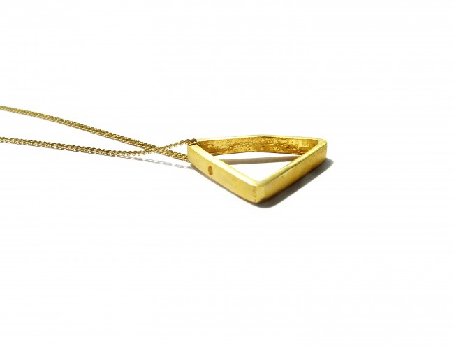triangle gold chain necklace