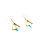 light blue crystal triangle earring