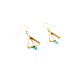 light blue crystal triangle earring