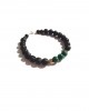 malachite black lava gold arrow men bracelet