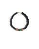 malachite black onyx bronze buda men bracelet