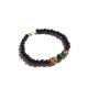 malachite black onyx bronze buda men bracelet