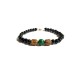 malachite black onyx bronze buda men bracelet