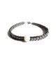 silver arrow white onyx men bracelet