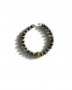 white black agate 14K lion men bracelet