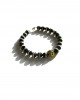 white black agate 14K lion men bracelet