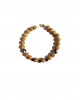 wood jasper white black agate men bracelet