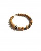 wood jasper white black agate men bracelet