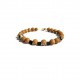 wood jasper white black agate men bracelet