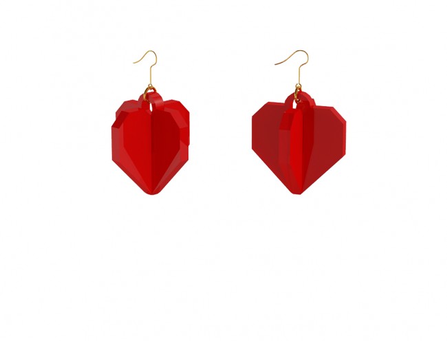 pixel heart earrings 