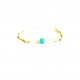 aqua marine, turqoise gold chain bracelet