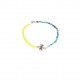 light blue and yellow crystal girl bracelet